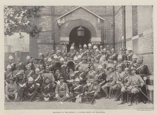 Soldiers of the Queen, a Jubilee Group of Colonials (b  /  w photo)