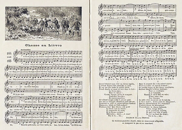 Song no. 164-165: 'Hare hunting', 1926 (engraving)