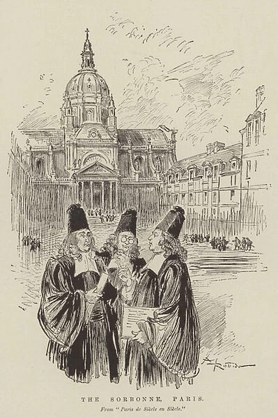The Sorbonne, Paris (engraving)