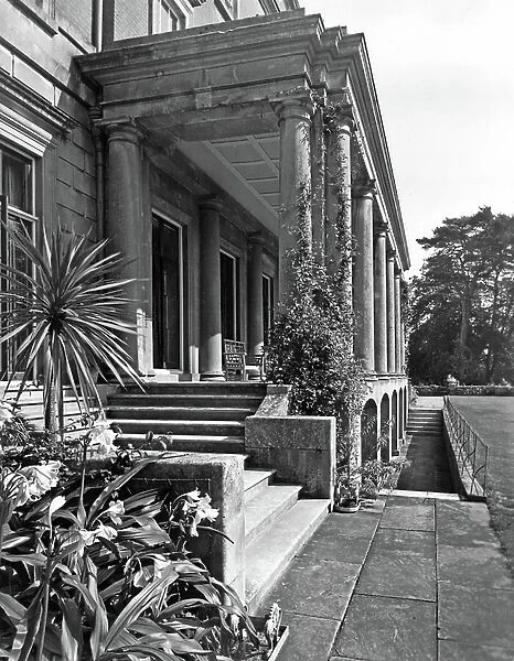 The south colonnade, Buxted Park, from The English Country House (b / w photo)