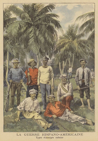 The Spanish-American War: Cuban rebels (colour litho)
