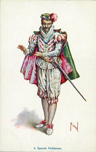 Spanish nobleman (colour litho)