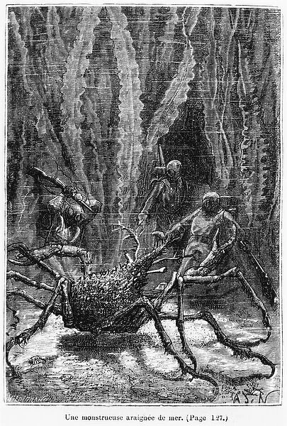 The Spider Crab, illustration from 20, 000 Leagues Under the Sea