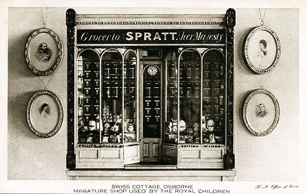Spratt, Grocer to her Majesty, miniature shop for the Royal Children