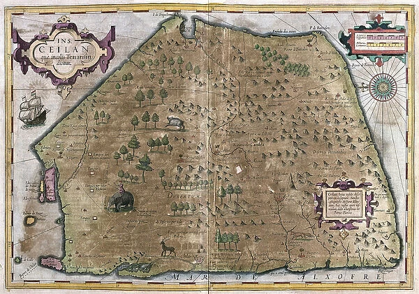 Sri Lanka (engraving, 1596)