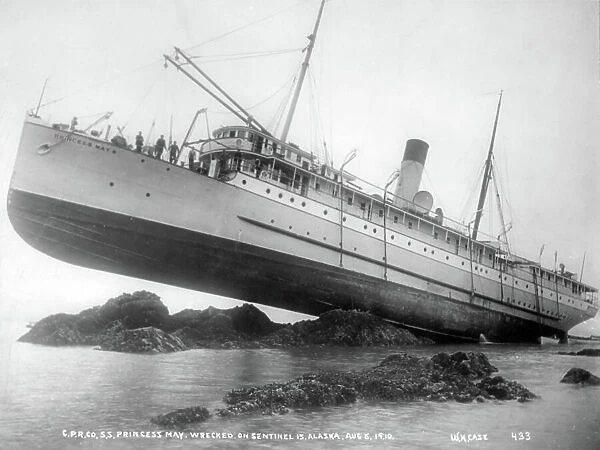 S.S. Princess May wrecked on Sentinel Island, Alaska, August 5, 1910