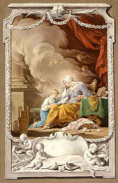 St Anne Revealing to the Virgin the Prophecy of Isaiah, c. 1749 (oil on canvas)