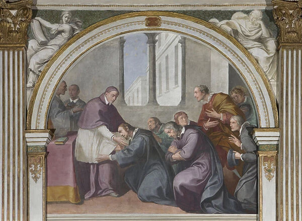 St. Hugh and St. Bruno and his companions, 1629 (fresco)