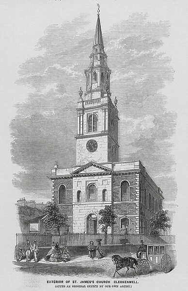 St James's Church, Clerkenwell, London (engraving)