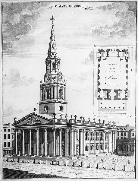 St Martins Church, 1754 (engraving)