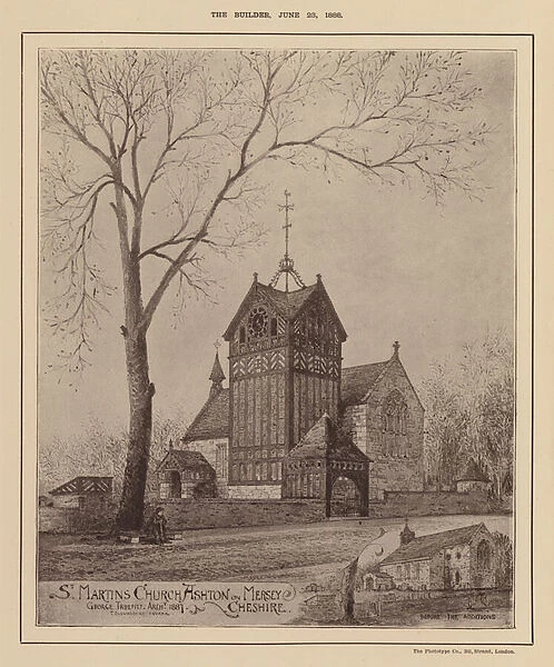 St Martins Church, Ashton on Mersey, Cheshire (engraving)