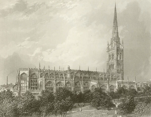 St Michaels Church, Coventry (engraving)