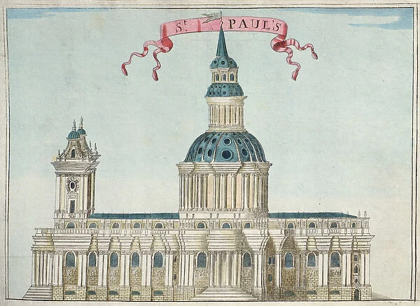 St. Pauls Cathedral, from A Book of the Prospects of the Remarkable Places in