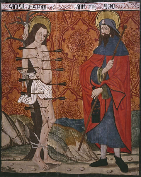 St. Sebastian and St. James the Great, panel from the Church San Andres of Tortura