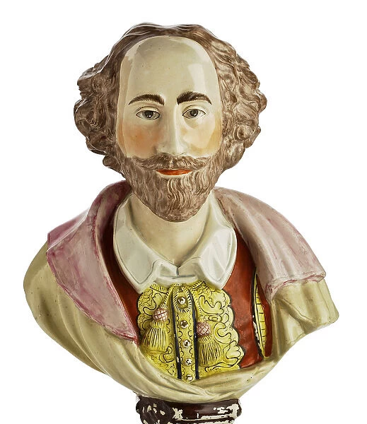 Staffordshire bust of William Shakespeare, c. 1800-50 (earthenware)