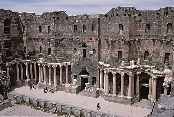 Stage in the Roman theatre, built late 2nd century (photo)