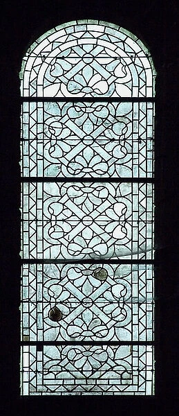 Stained glass window, Obazine Abbey, Aubazine, 12th century (photo)