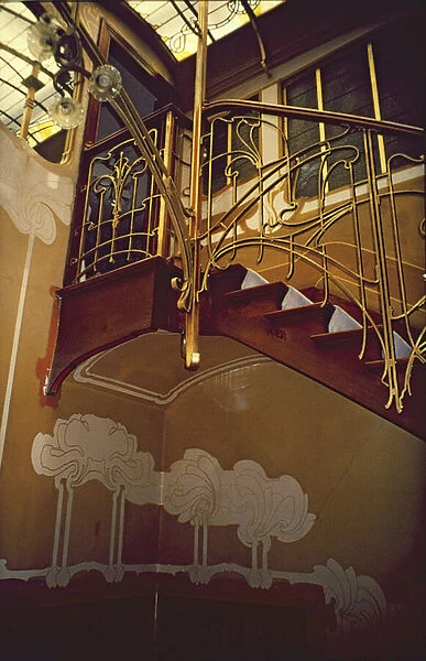 Staircase in the house, 1898-1901 (photo)