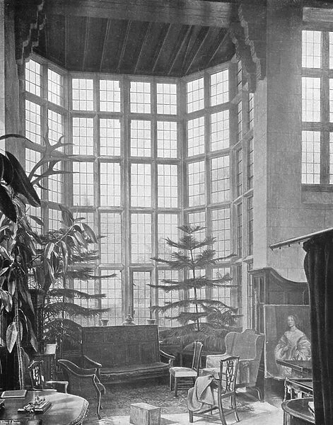 Stanway: The Great Window in the Hall (b  /  w photo)