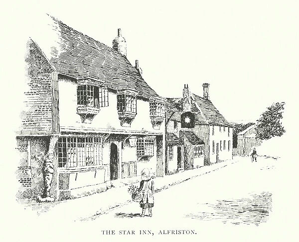 The Star Inn, Alfriston (litho)