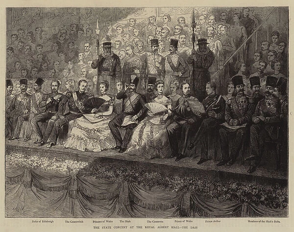 The State Concert at the Royal Albert Hall, the Dais (engraving)