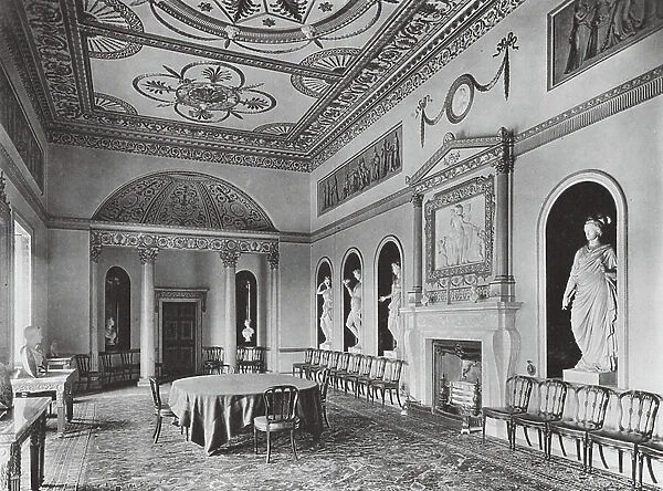 The State Dining Room, Syon House (b / w photo)