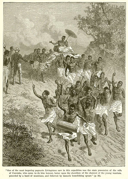 State Procession of the Wife of Cazembe (engraving)