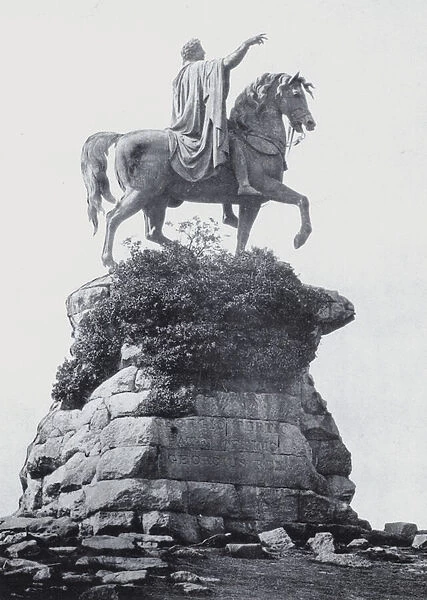 Statue of George III, Long Walk, Windsor (b  /  w photo)