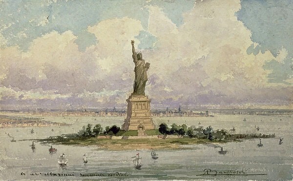 The Statue of Liberty (w  /  c & pencil on paper)