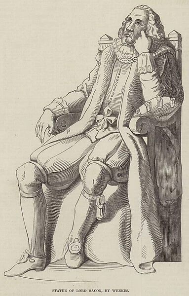 Statue of Lord Bacon, by Weekes (engraving)