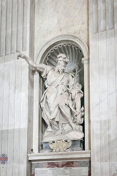Statue of the prophet Elijah in St. Peter's Basilica, Vatican City, Italy, 1727 (marble)
