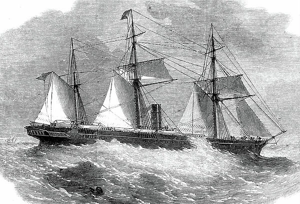 The steam ship Poonah, 1850