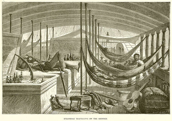 Steamboat Travelling on the Orinoco (engraving)