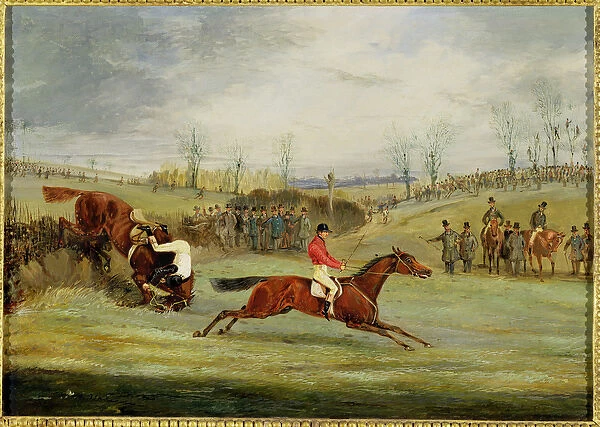 A Steeplechase, Another Hedge (oil on canvas)