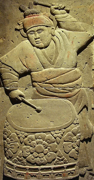 Stele depicting a musician (terracotta)