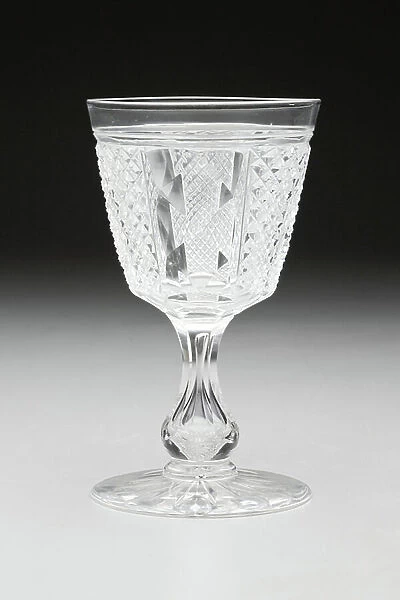 Stemmed water glass, c.1855-1860 (lead glass)