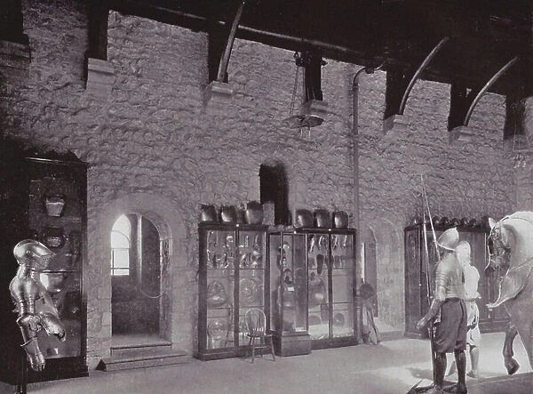 Stepney, The Tower of London, The White Tower, late 11th-century, The Council Chamber (b / w photo)