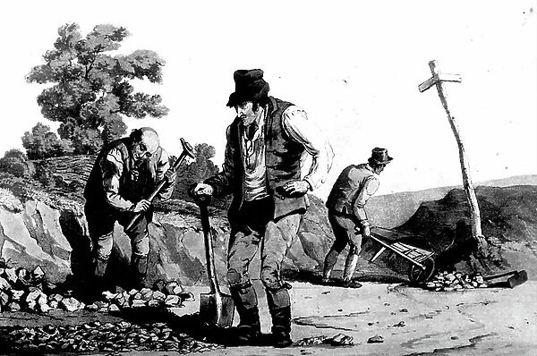Stone-breakers on the roadside, 1850