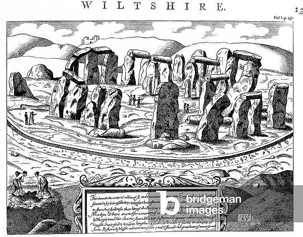 Stonehenge, megalithic monument on Salisbury Plain, Wiltshire, England, dating from c2800 BC-c1800 BC. 18th century (copperplate engraving)
