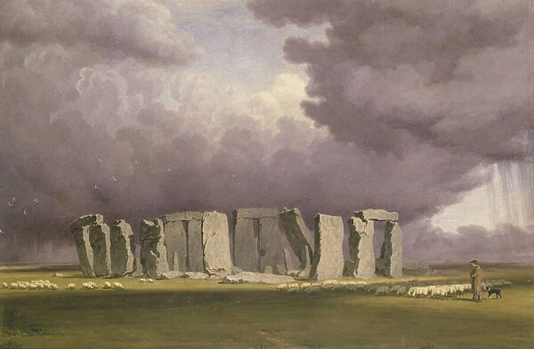 Stonehenge: Stormy Day, 1846 (watercolour over graphite, on paper)