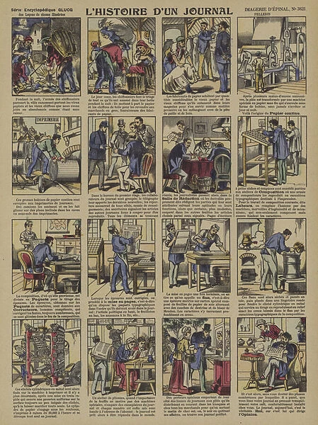 The story of a newspaper (colour litho)