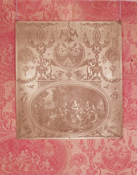The Story of Telemachus, plate for printing on Toile de Jouy fabric (copper)