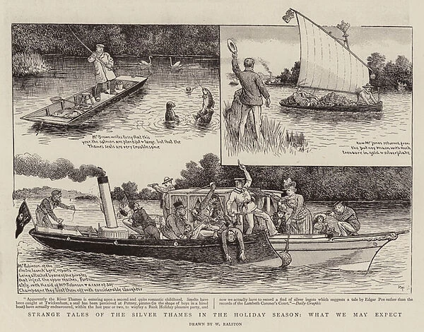 Strange Tales of the Silver Thames in the Holiday Season, what we may Expect (engraving)