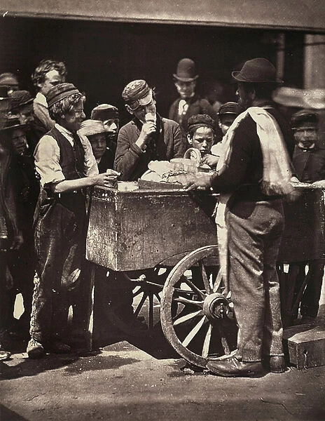 'Street life in London': halfpenny ices, 1877 (print on double-weight paper)