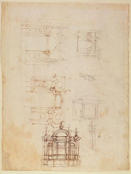 Studies for architectural composition in the form of a triumphal arch, c