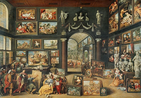 The Studio of Apelles (oil on panel)