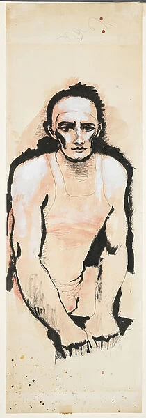 Study for 'Roberto'No. 1, 1946 (India ink, graphite, pink & white wash over charcoal)