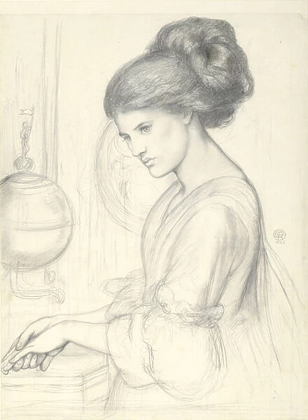 Study for Washing Hands, 1865 (pencil on paper)