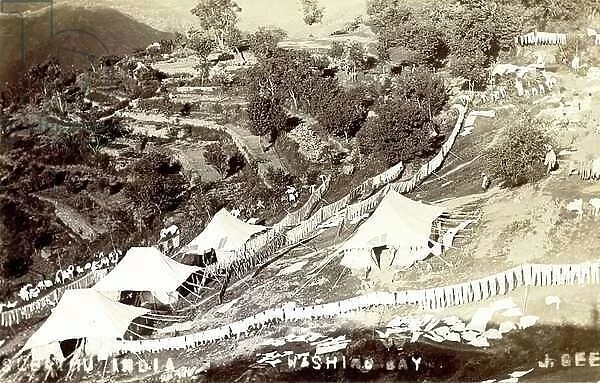 Subathu India Washing Bay, c. 1900-1930 (sepia photo)