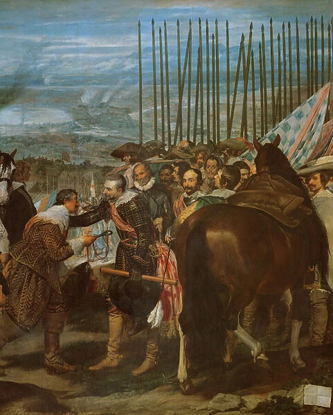 The Surrender of Breda, 1625, c. 1635 (oil on canvas) (detail of 30730)